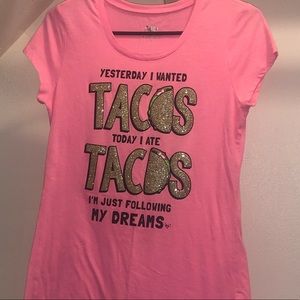 Pink Justice Graphic Tee Shirt